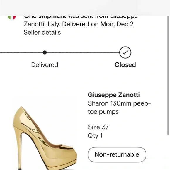 Giuseppe Zanotti Metallic Gold Heels - Picture 3 of 9